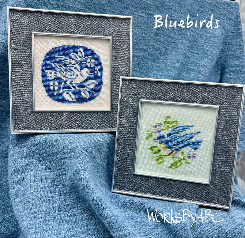 Bluebirds By Works by ABC Counted Cross Stitch Pattern