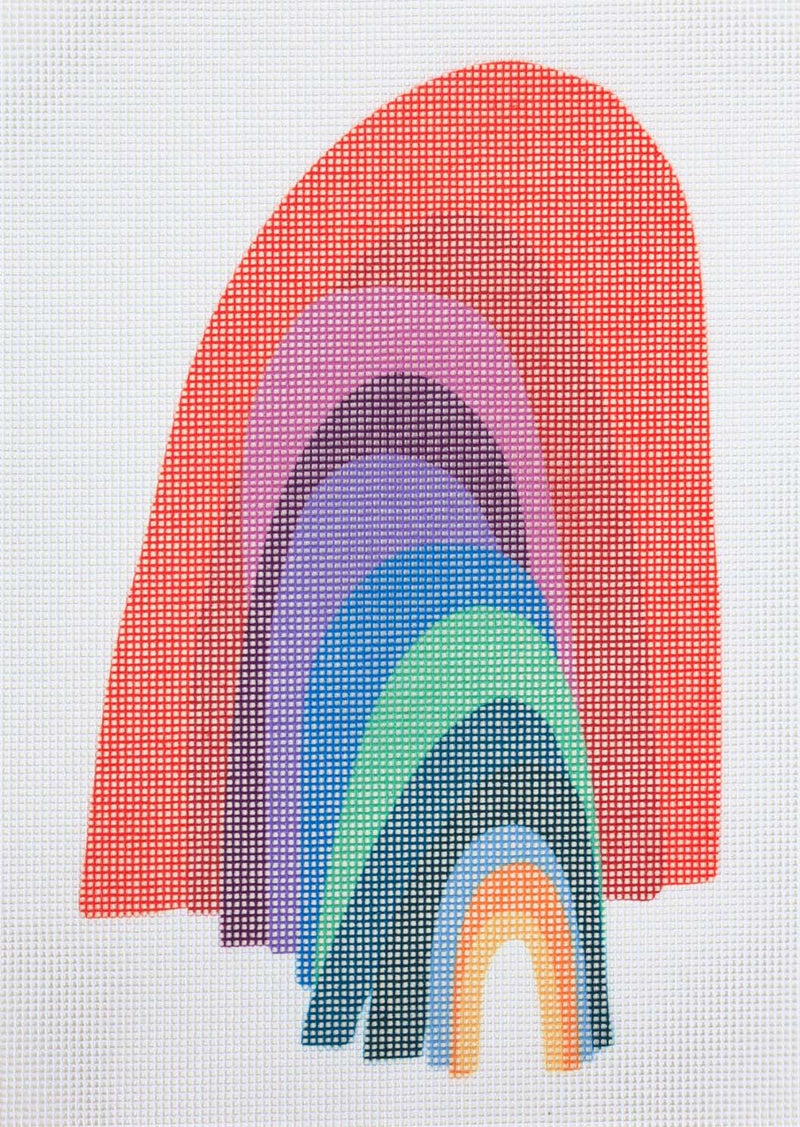 From the Other Side Rainbow Kit Diy Needlepoint Kit Embroidery By Unwind Studio