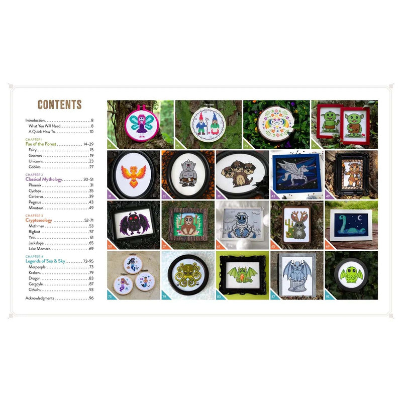 Monsters and Mayhem in Cross-Stitch: Designs and Instructions for 25 Creatures and Cryptids By Nicole LaBranche