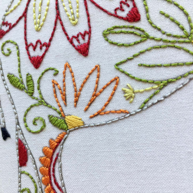 Elephant Embroidery Kit Boxed NO Hoop By Cinnamon Stitching