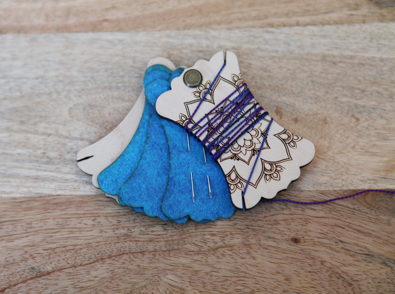 Wood & Felt Mandala Needle Minder For Sewing & Embroidery From Sunrise Grove