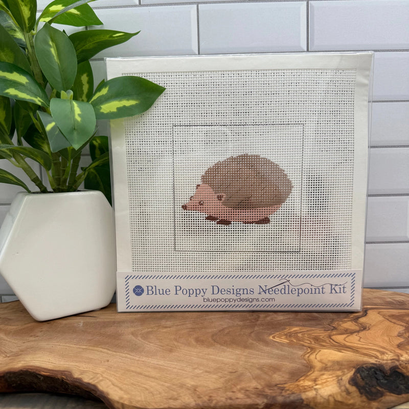 Hedgehog Needlepoint Kit From Blue Poppy