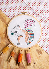 Squirrel Embroidery Kit  Complete Craft Kit For Beginners From Hawthorn Handmade