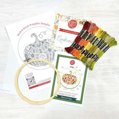 Pumpkin Sampler Embroidery Kit From Craft Kit Company