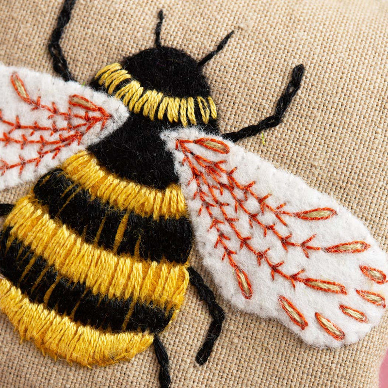 Linen Lavender Bags Embroidery Kit -Bees  From Corinne Lapierre Limited