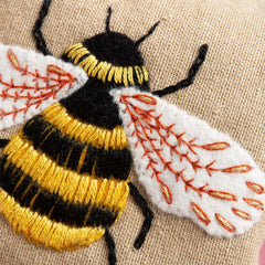 Linen Lavender Bags Embroidery Kit -Bees  From Corinne Lapierre Limited