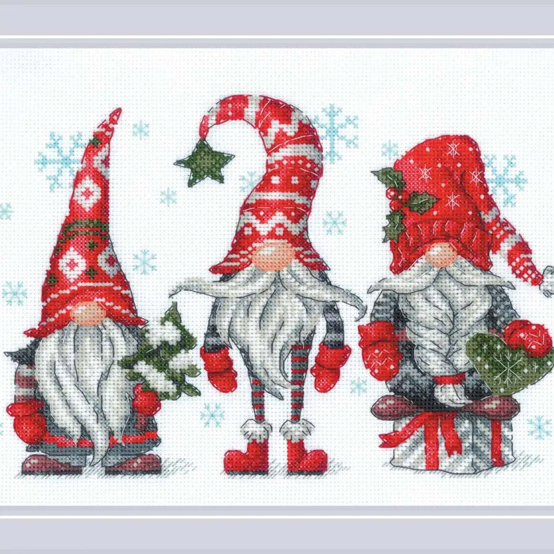 Christmas Gnomes by Riolis Counted Cross Stitch Kit
