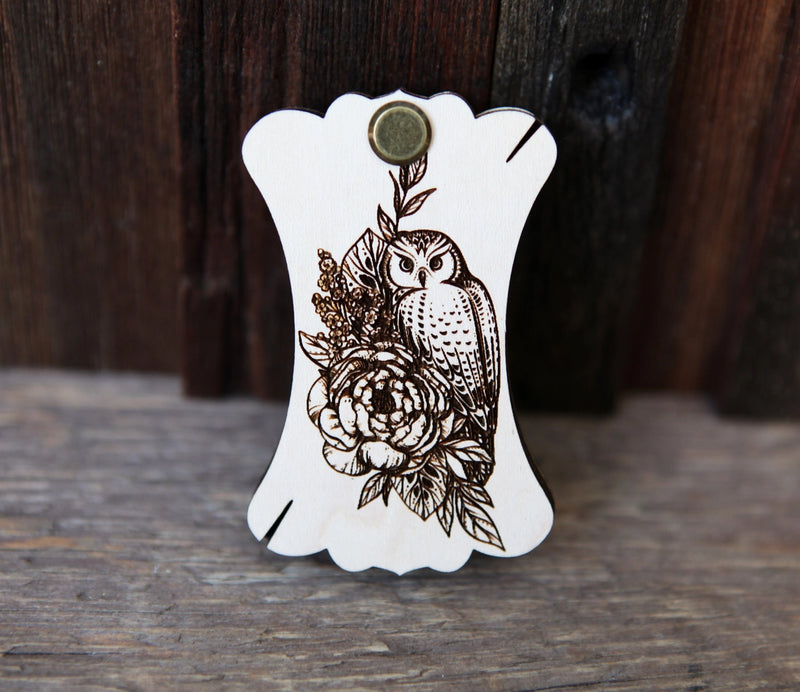 Wood & Felt Owl Needle Minder For Sewing & Embroidery From Sunrise Grove