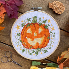 Pumpkin and Stars - Cross Stitch Kit By Love Poppet