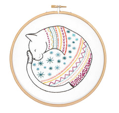 Cat Embroidery Kit  Complete Craft Kit For Beginners From Hawthorn Handmade