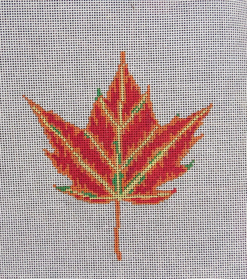 True Colors Maple Leaf 18 Mesh Hand Painted Needlepoint Canvas By Alice & Blue