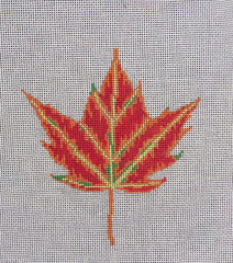 True Colors Maple Leaf 18 Mesh Hand Painted Needlepoint Canvas By Alice & Blue