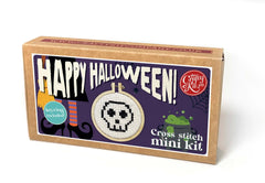 'happy Halloween!'  Mini Matchbox Cross Stitch Kit From Craft Kit Company