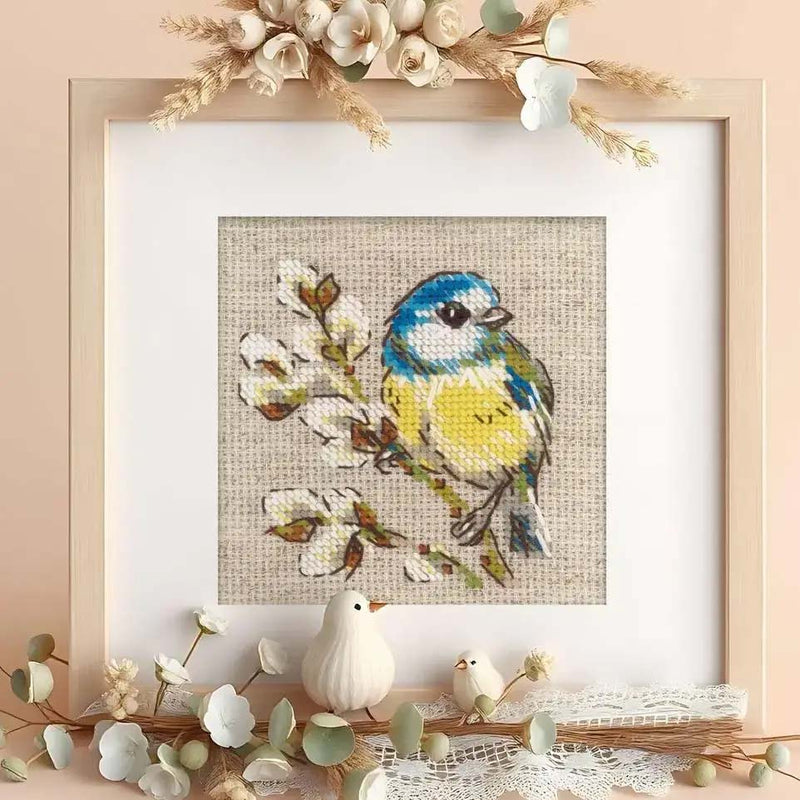 Titmouse Bird by Riolis Counted Cross Stitch Kit