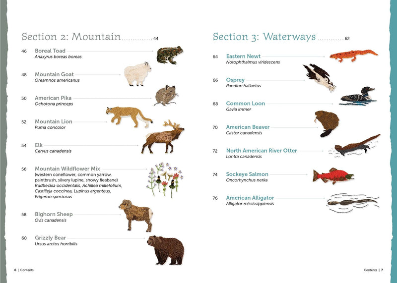 The Field Guide to Embroidery: 52 North American Animal and Plant Designs for Nature Lovers (Beginner-Friendly, Step-by-Step Wildlife Patterns with ... Manatees, Bears, Moose, Flowers, and More By Jessica Kemper