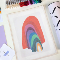 From the Other Side Rainbow Kit Diy Needlepoint Kit Embroidery By Unwind Studio