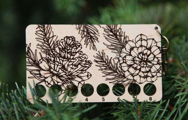 Pine Tree Embroidery Floss Maple Storage Holder From Sunrise Grove