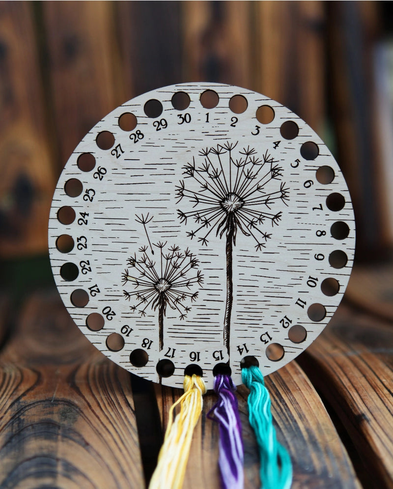 Dandelion Embroidery Floss Storage Holder From Sunrise Grove