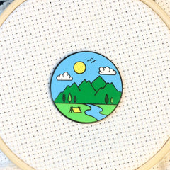 Four Seasons Set of 4-Enamel Needle Minders by Snarky Crafter Designs