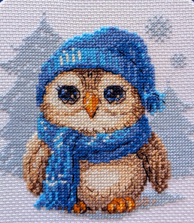 Cuddly Winter Owl by Riolis Counted Cross Stitch Kit