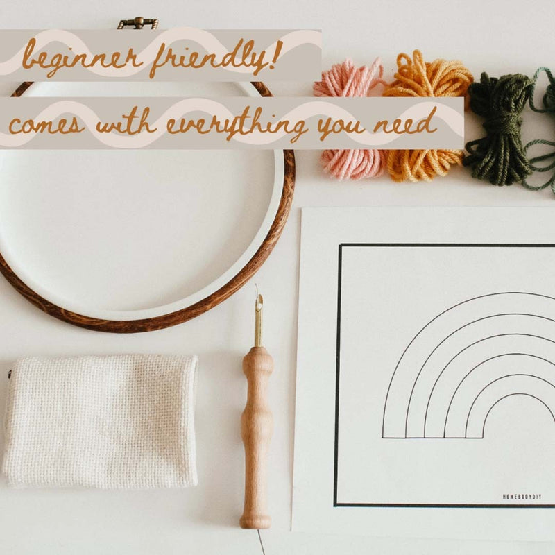 Rainbow Beginner Diy Punch Needle Kit From Homebody DIY