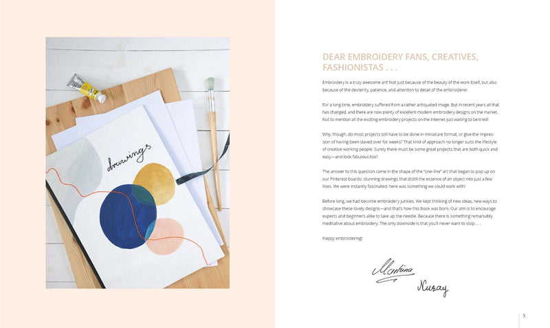 Stitch with One Line: 33 Easy-to-Embroider Minimalist Designs By  Martina Unterfrauner