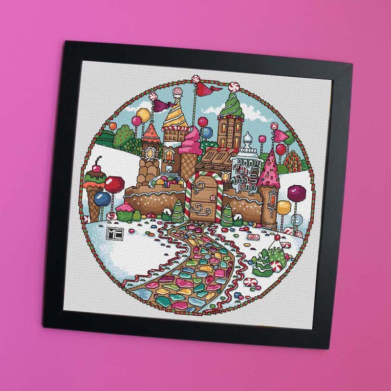 Candy Castle By Mary Engelbreit Counted Cross Stitch Kit From Spot Colors