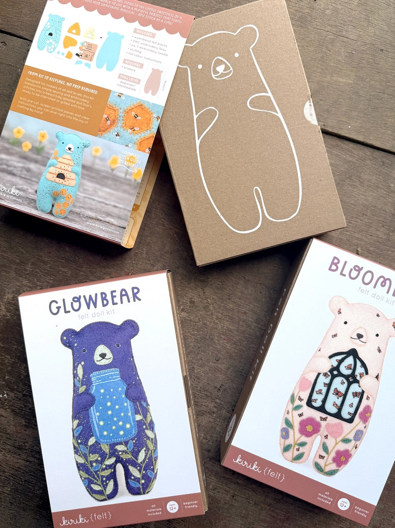 Glowbear Felt Doll Kit Embroidery Kit From Kiriki Press
