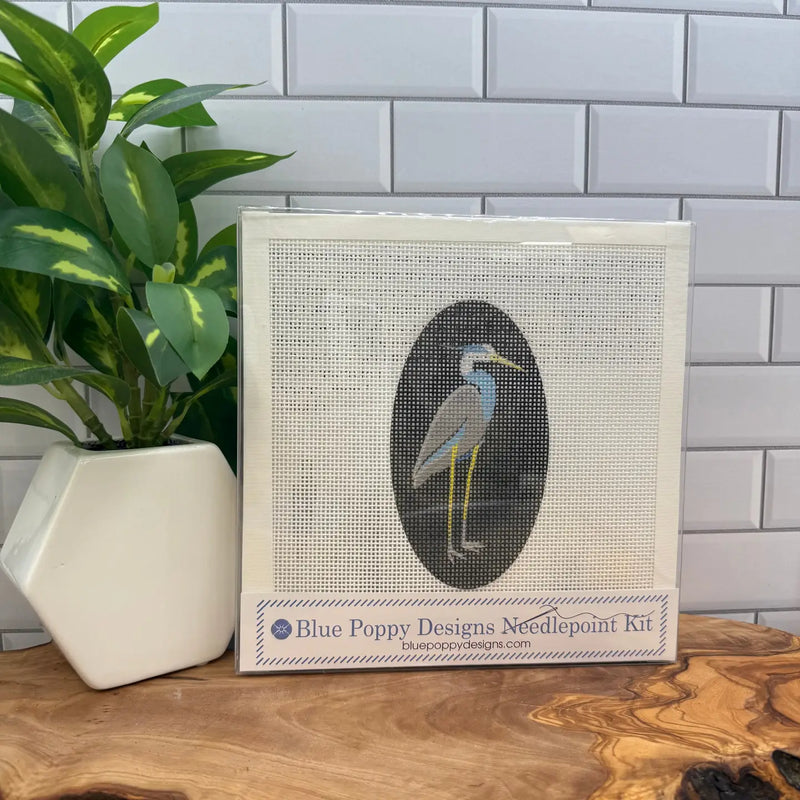 Heron Needlepoint Kit From Blue Poppy