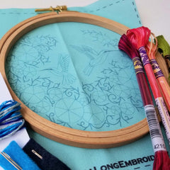 Summer Hummingbirds Beginner Hand Embroidery Kit By Jessica Long Embroidery