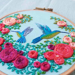 Summer Hummingbirds Beginner Hand Embroidery Kit By Jessica Long Embroidery