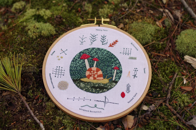 Forest Floor - Embroidery Stitch Sampler from Kiriki Press