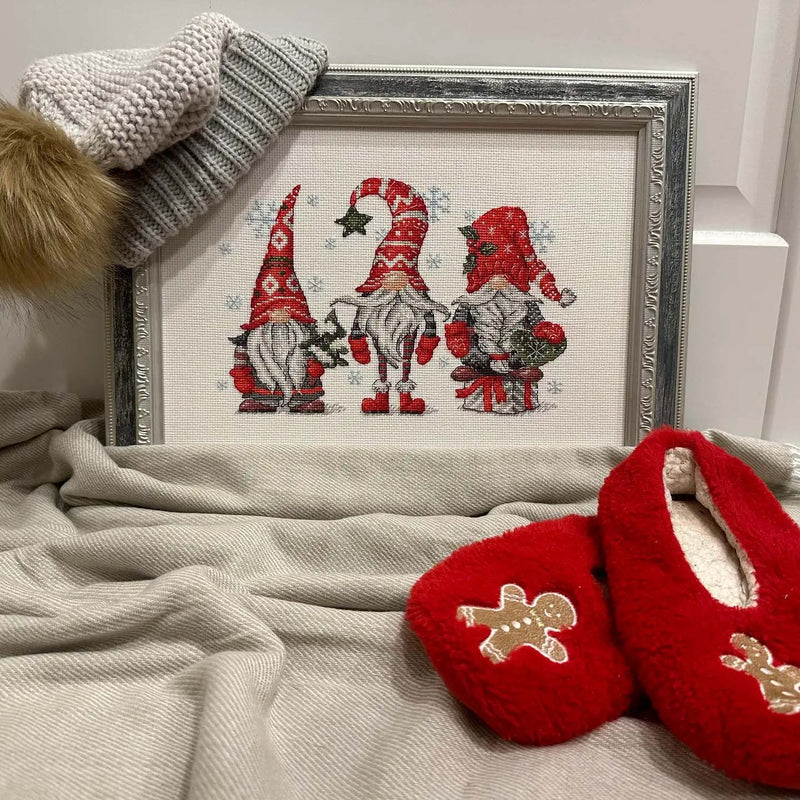 Christmas Gnomes by Riolis Counted Cross Stitch Kit