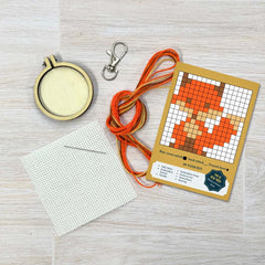 'for Fox Sake!'  Mini Matchbox Cross Stitch Kit Counted Cross Stitch Kit From Craft Kit Company