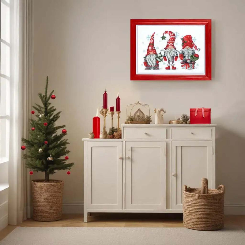 Christmas Gnomes by Riolis Counted Cross Stitch Kit