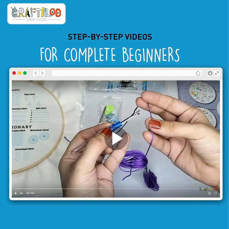 Stitch Dictionary Practice Embroidery Kit From Craftiloo