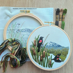 Red-Winged Blackbirds Embroidery Kit Intermediate By Jessica Long Embroidery