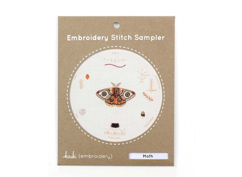 Moth - Embroidery Stitch Sampler from Kiriki Press