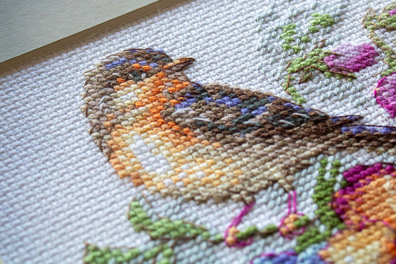 Tea Blossom Bird by Riolis Counted Cross Stitch Kit