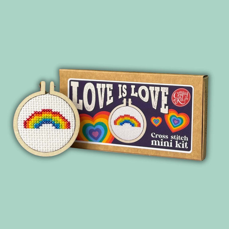 'love Is Love'' Mini Matchbox Cross Stitch Kit Counted Cross Stitch Kit From Craft Kit Company