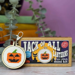 jack of All Lanterns' Mini Matchbox Cross Stitch Kit From Craft Kit Company