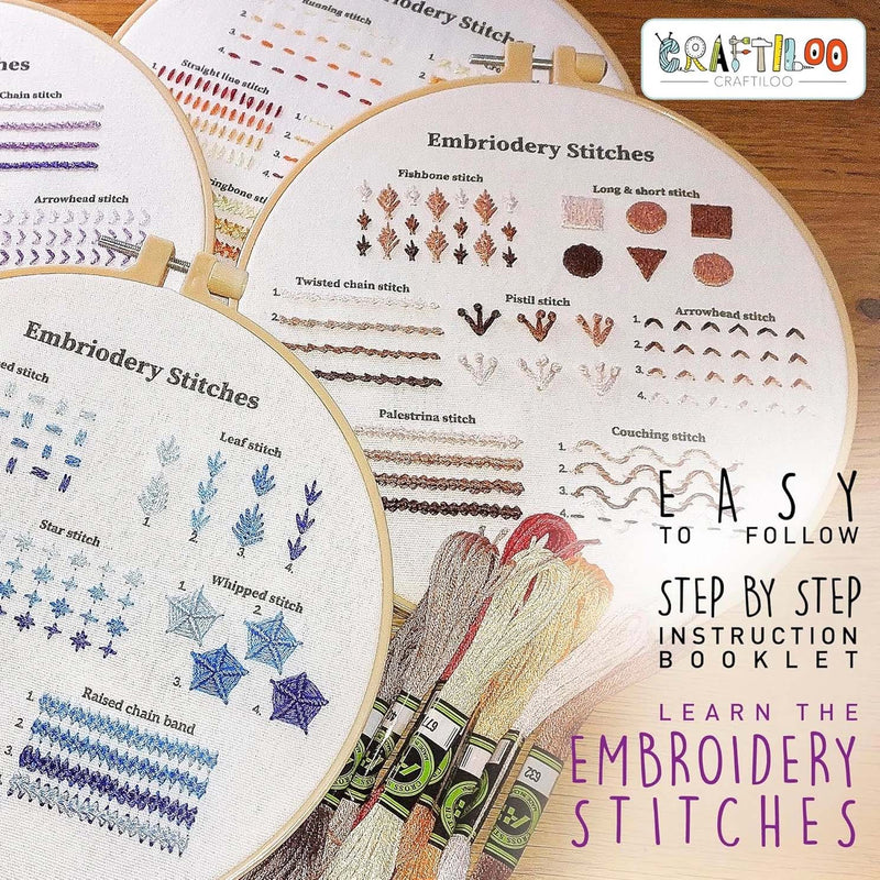 Stitch Dictionary Practice Embroidery Kit From Craftiloo