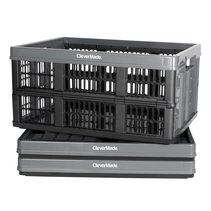 32L Collapsible Utility Crate From Clever Made-Stone