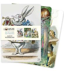 Alice in Wonderland Set of 3 Midi Notebooks From Flame Tree Studios