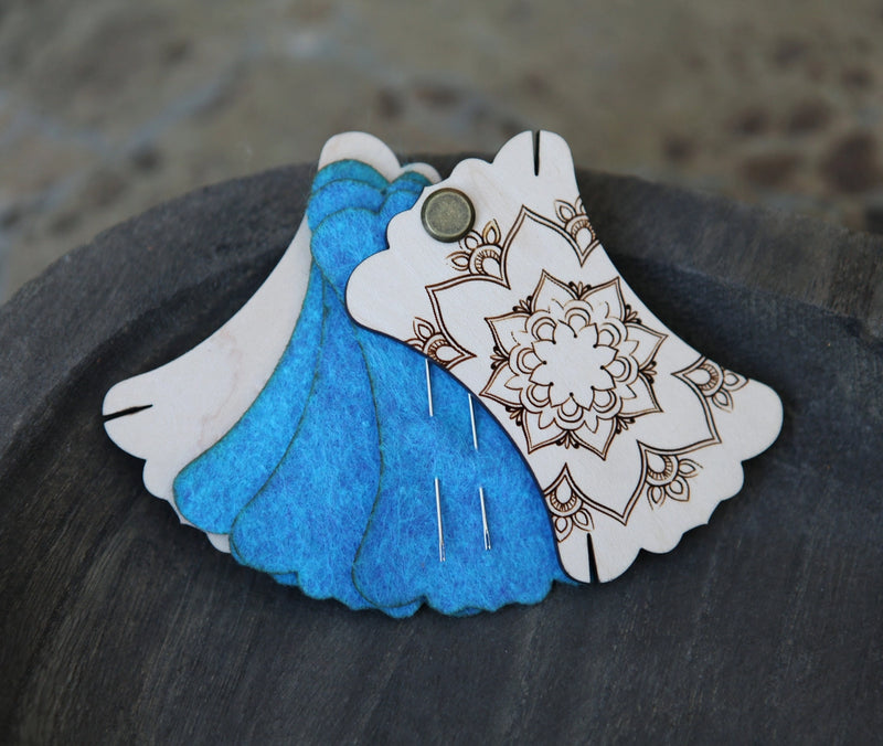 Wood & Felt Mandala Needle Minder For Sewing & Embroidery From Sunrise Grove