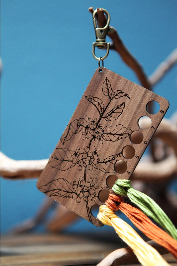 Coffee Bean Embroidery Floss Storage Holder From Sunrise Grove