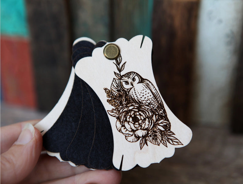 Wood & Felt Owl Needle Minder For Sewing & Embroidery From Sunrise Grove