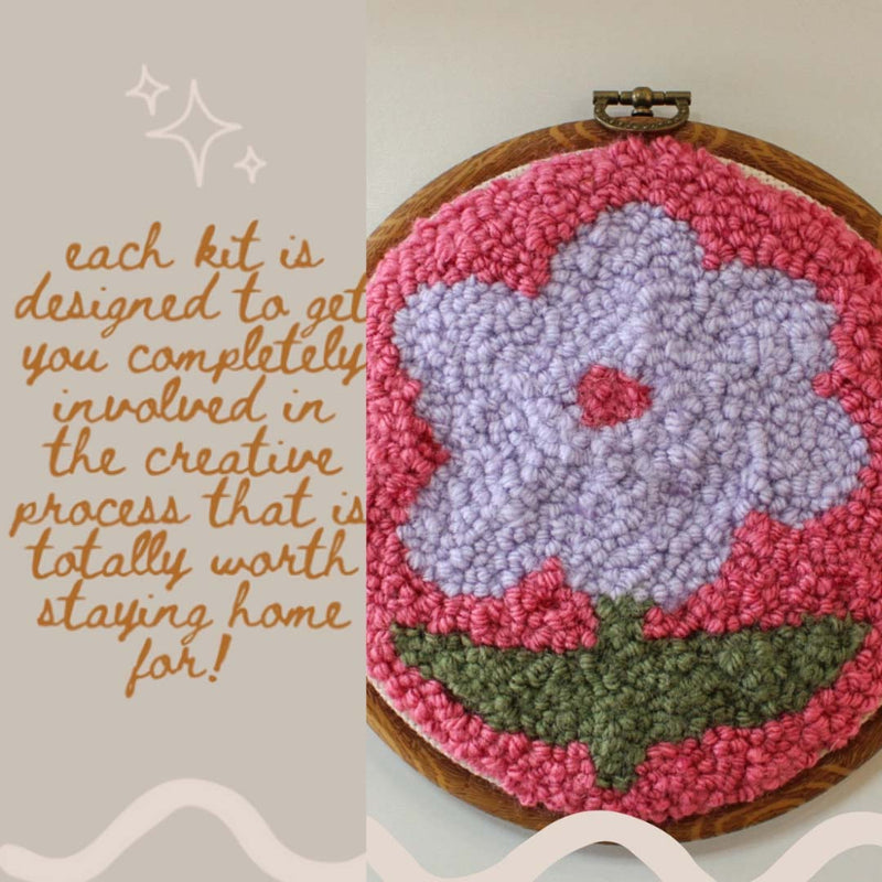 Flower Beginner Diy Punch Needle Kit From Homebody DIY