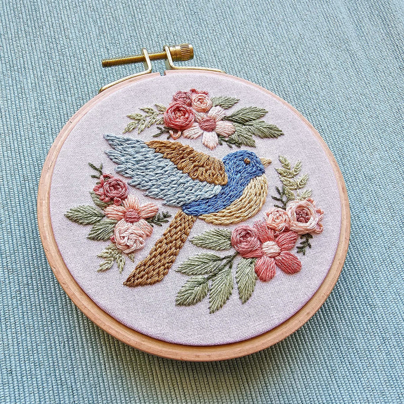 Bluebird Sampler Beginner Hand Embroidery Kit By Jessica Long Embroidery