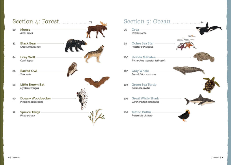 The Field Guide to Embroidery: 52 North American Animal and Plant Designs for Nature Lovers (Beginner-Friendly, Step-by-Step Wildlife Patterns with ... Manatees, Bears, Moose, Flowers, and More By Jessica Kemper